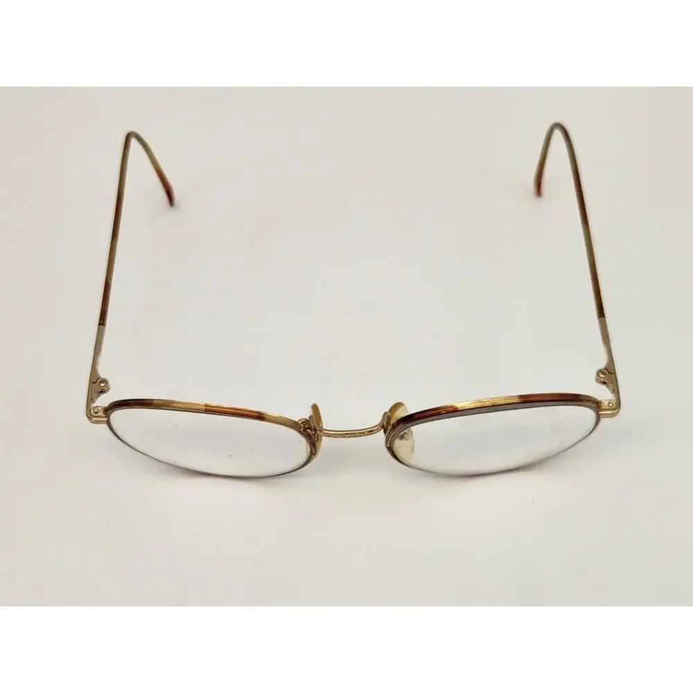 Gold Jordache Vintage Glasses Frames Eyeglasses Nerdy Retro Girly 52-18